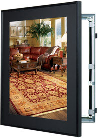 SwingFrame Decor Edge-Lit T-4 Lightbox - Metal - Round Top
