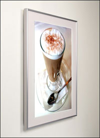 SwingFrame Decor Edge-Lit T-4 Lightbox - Metal - Round Top