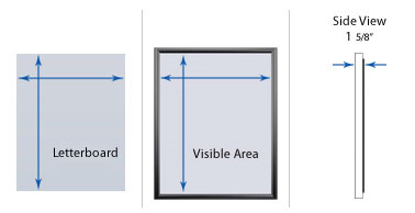 Super Wide-Face Metal Letterboard SwingFrame
