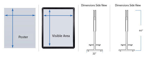 Snap Frame Dual Sided Floor Sign Holder