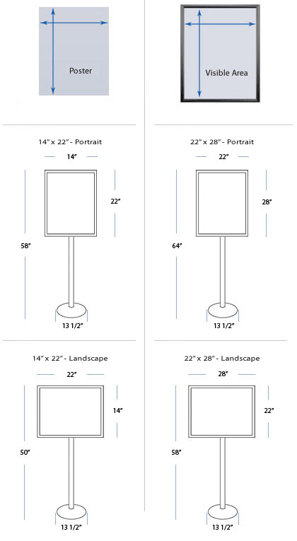 Top Loader Floor Sign Holder