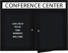 Outdoor Multiple Door Letter Board Swing Cases with Header