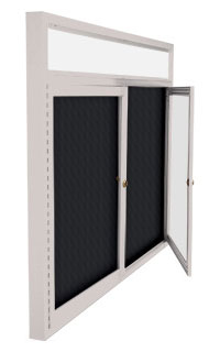Outdoor Multiple Door Letter Board Swing Cases with Header