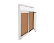 Outdoor Multiple Door Menu & Poster Display Swing Case with Header