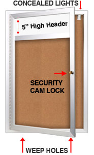 Outdoor Display Cases, for Posters, Menus, Letter Boards, Directories
