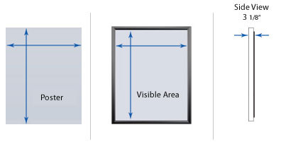 Outdoor Multiple Door Poster Swing Cases with Lights