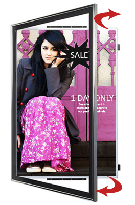 8x10 Frame | SwingFrame Classic Poster Display Frame that Swings Open for Quick Change of Poster