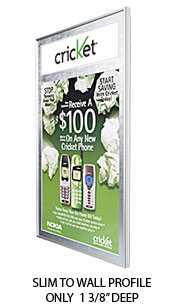 Classic Poster SwingFrame with Header, Swing-Open Quick Change Frame