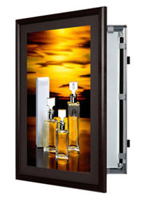 SwingFrame Edge-Lit T-4 Lightbox - Wood 353 with Matboard