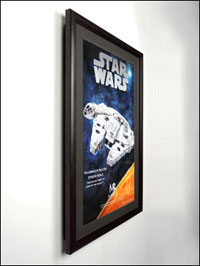 SwingFrame Edge-Lit T-4 Lightbox - Wood 353 with Matboard