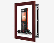 SwingFrame Wood 361 Wall Mount Edge-Lit Lightbox with Matboard