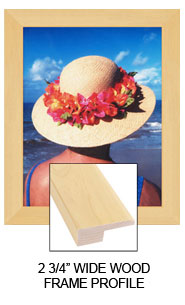 Wide Wood LED Edge-lit Light Box Displays built by SwingFrame Mfg.