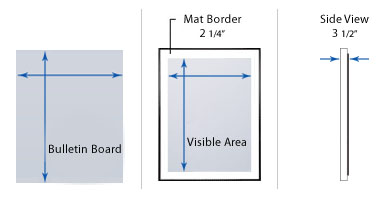 Designer Metal Bulletin Board SwingFrame with Lights