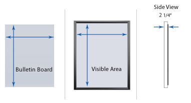 Super Wide-Face Metal Bulletin Board SwingFrame