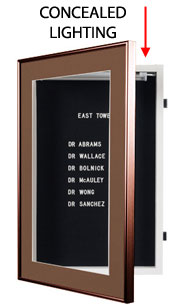 Designer Metal Letterboard SwingFrame with Lights