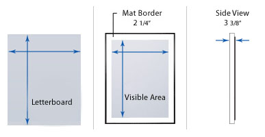 Designer Metal Letterboard SwingFrame with Lights