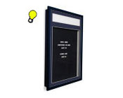 Designer Wood Letter Board SwingFrame with Header and Lights