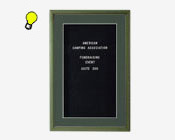 Designer Wood Letterboard SwingFrame with Lights