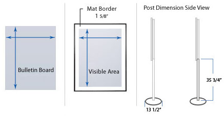 Metal Bulletin Board SwingStand