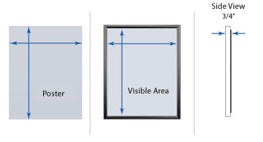 SwingSnaps Wide-Edge Front Loading Poster Frame