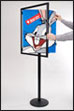 Wide-Face Metal Floor Sign Holder