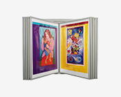 Aluminum Swinging Poster Multi Panel Wall Display